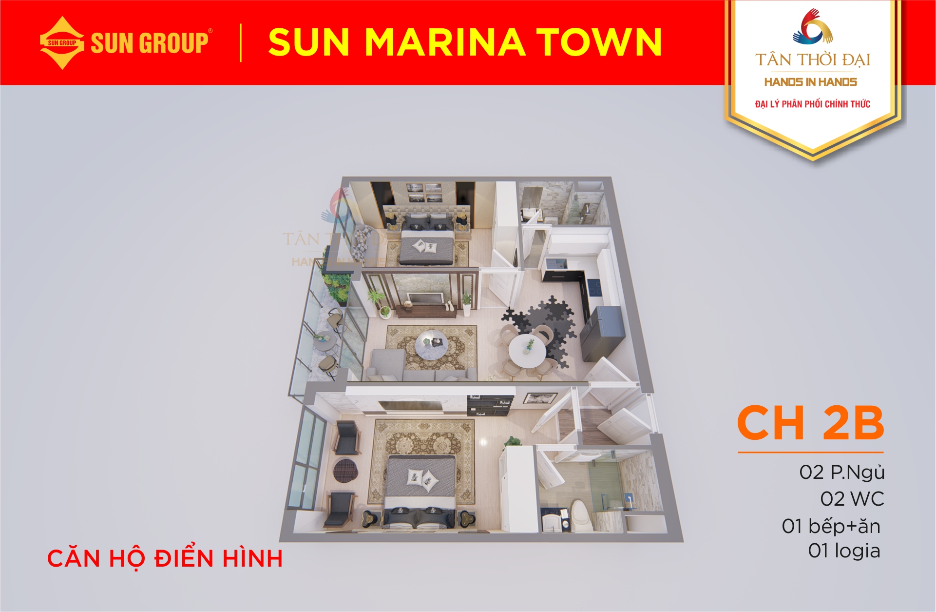 Căn hộ 2 Phòng ngủ tại Chung cư Sun Marina Hạ Long