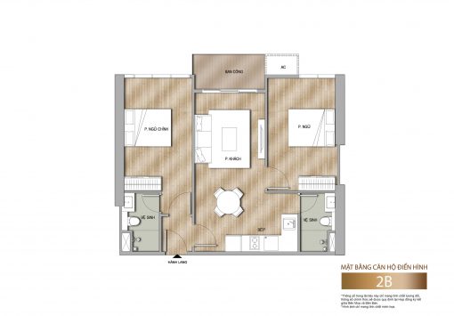 Thiết kế các căn hộ 2 PN dự án chung cư Sun Marina Town Hạ Long 